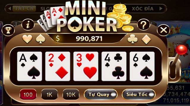 Luật trả thưởng Mini Poker Hit Club
